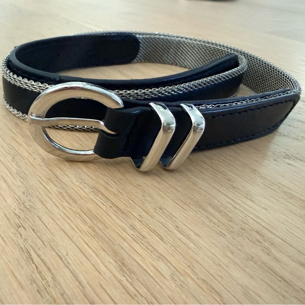 XS/S Anine Bing Black/metallic Leather Belt